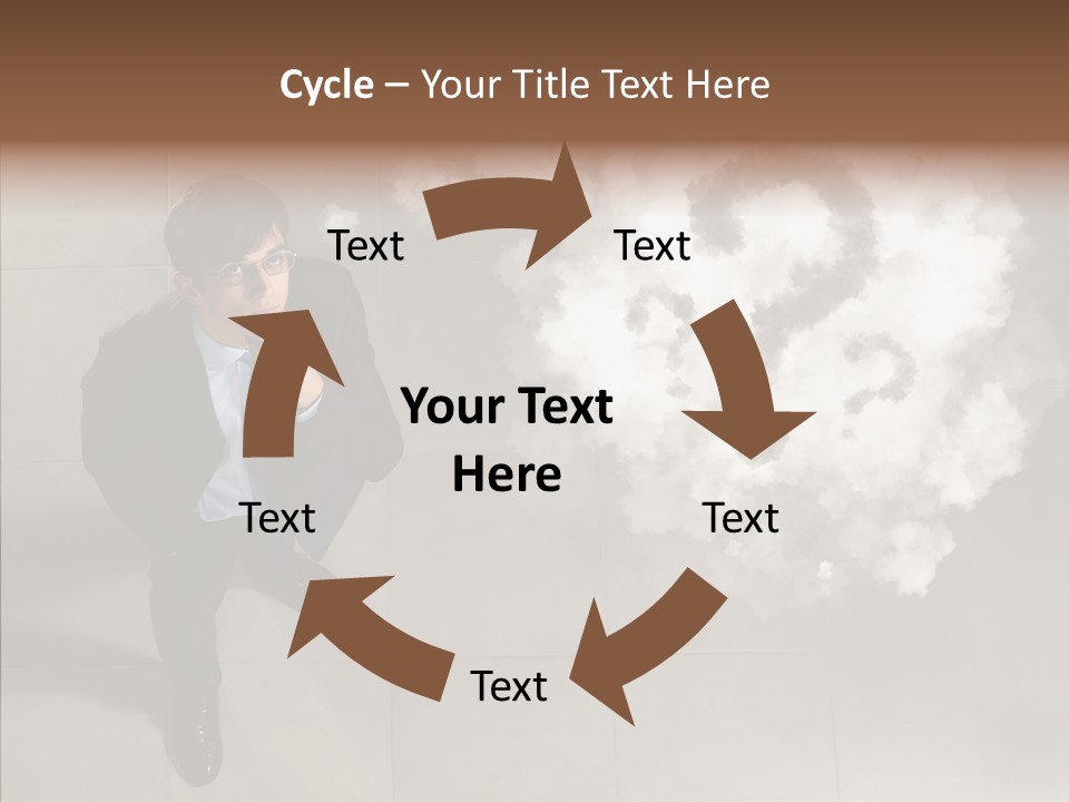 Businessman Height Decide PowerPoint Template