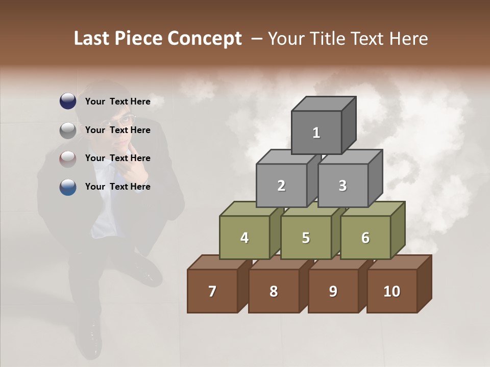 Businessman Height Decide PowerPoint Template