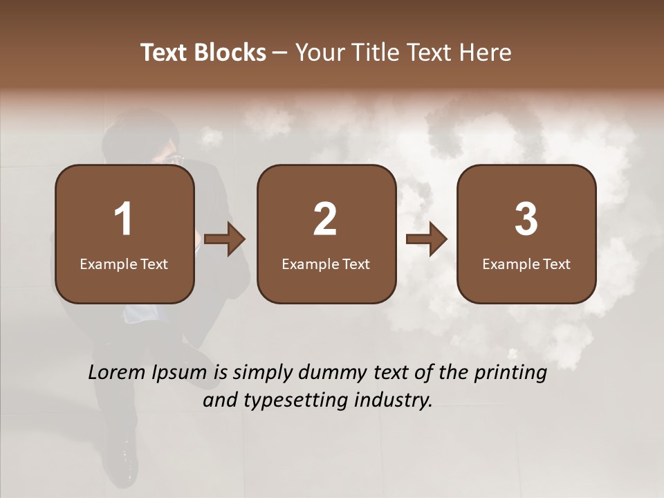 Businessman Height Decide PowerPoint Template