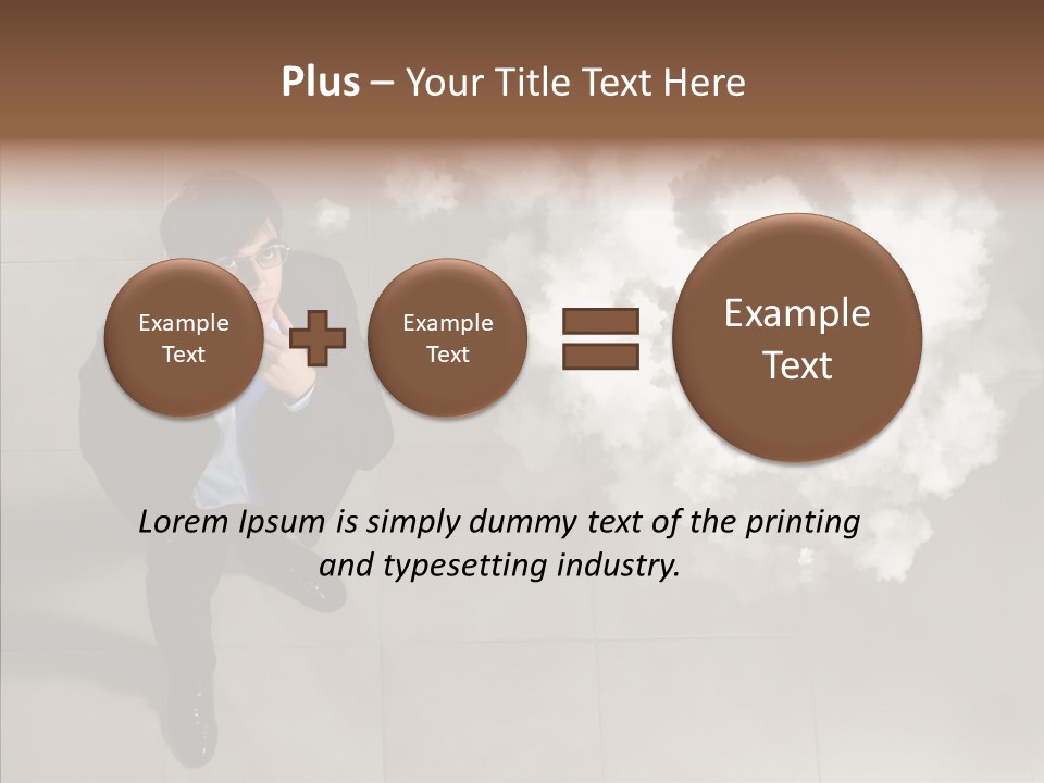 Businessman Height Decide PowerPoint Template