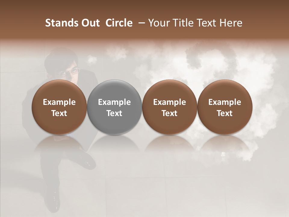 Businessman Height Decide PowerPoint Template