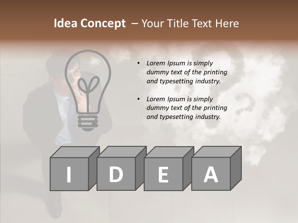 Businessman Height Decide PowerPoint Template