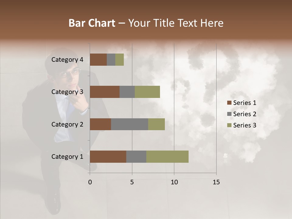 Businessman Height Decide PowerPoint Template