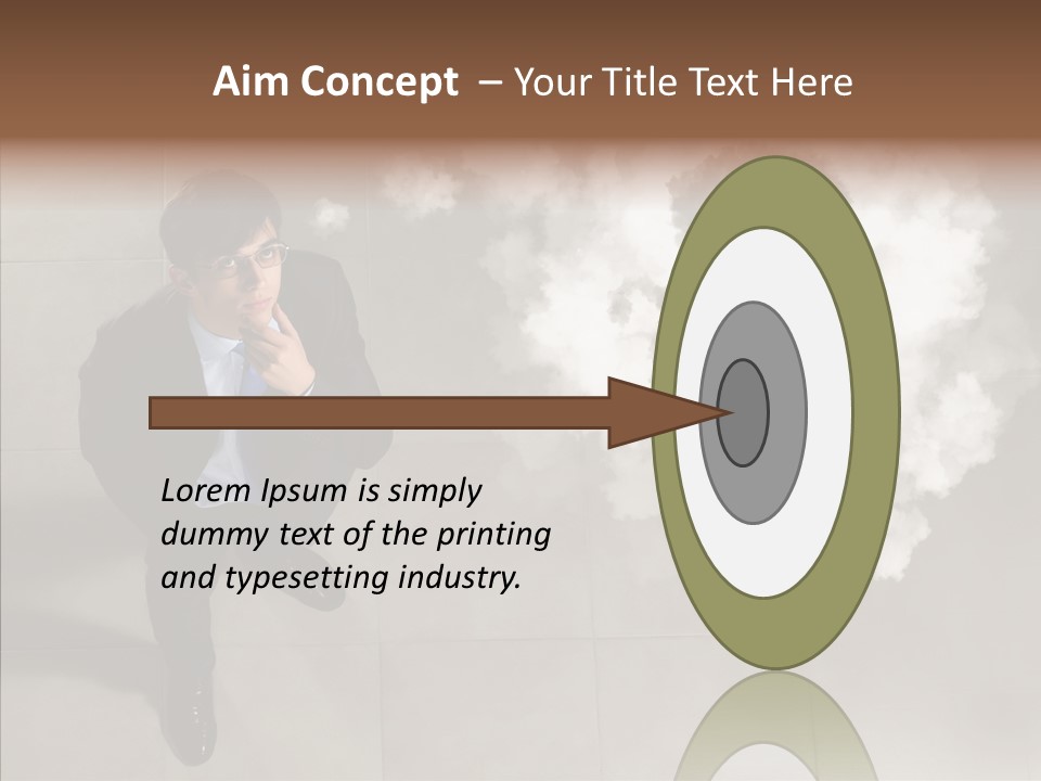 Businessman Height Decide PowerPoint Template