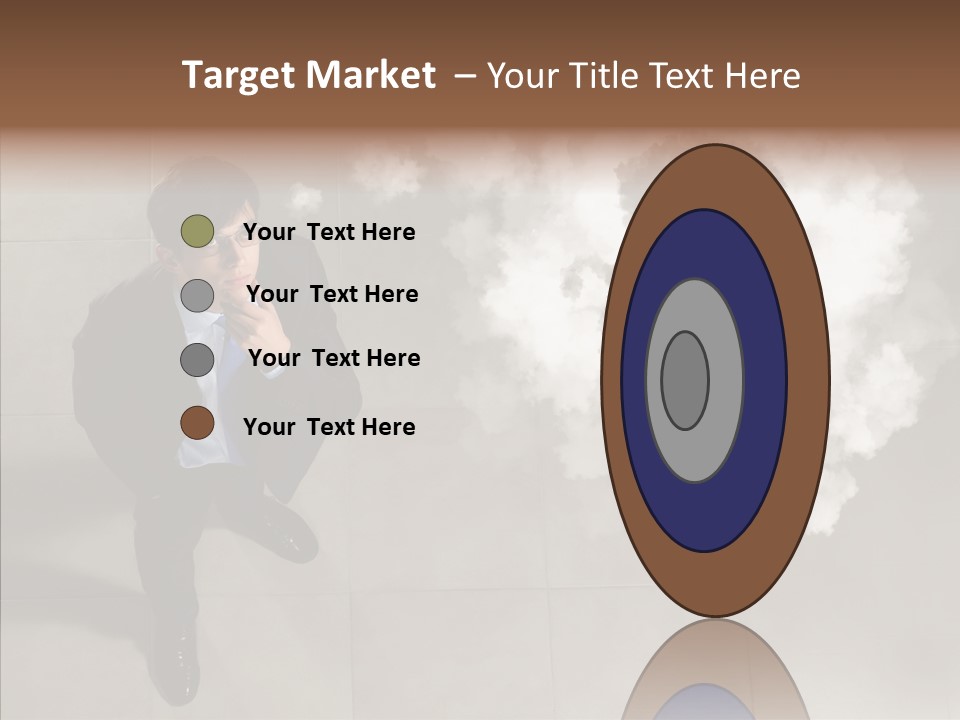 Businessman Height Decide PowerPoint Template