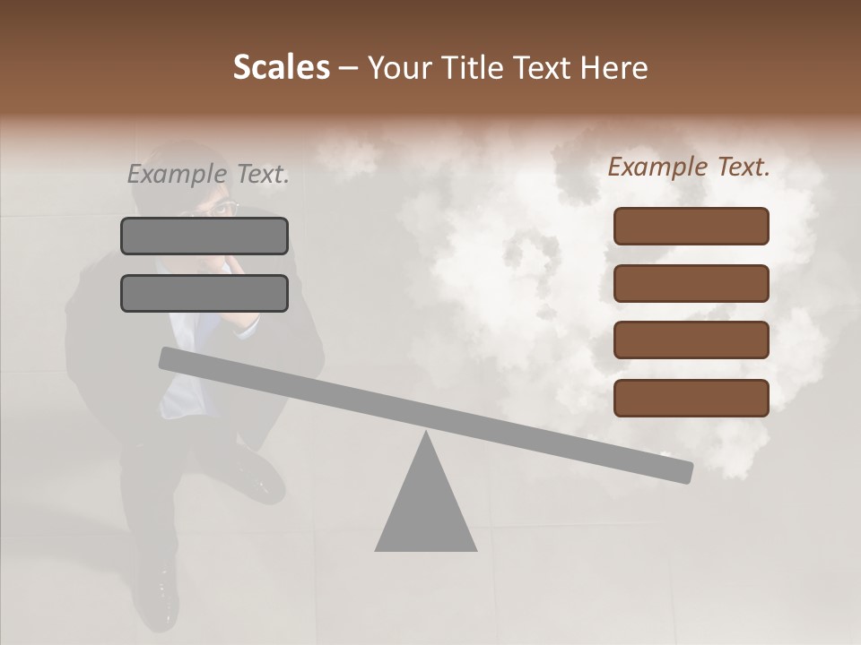 Businessman Height Decide PowerPoint Template