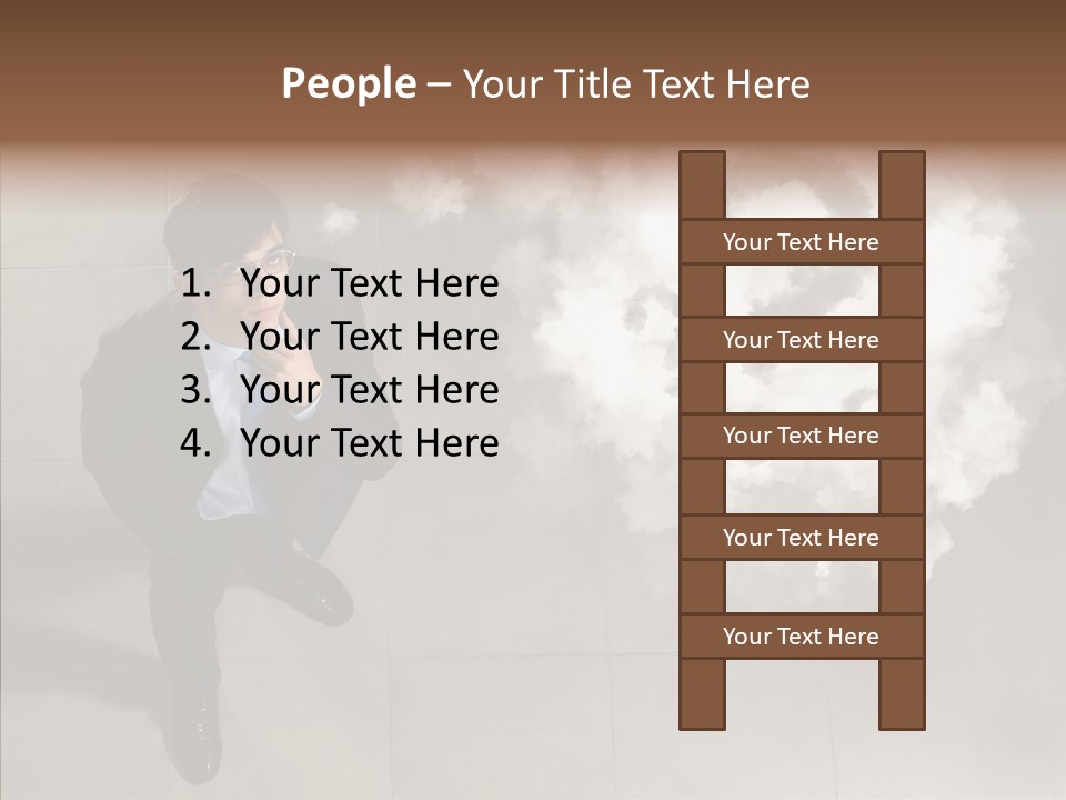 Businessman Height Decide PowerPoint Template