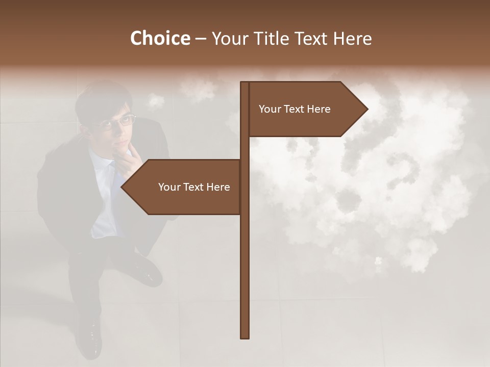 Businessman Height Decide PowerPoint Template