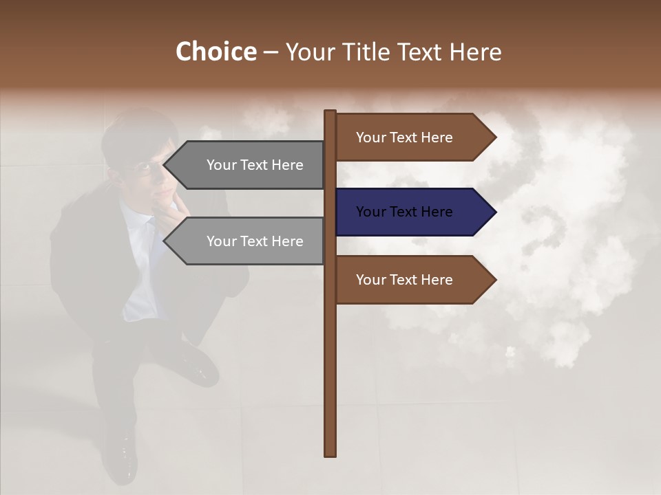Businessman Height Decide PowerPoint Template