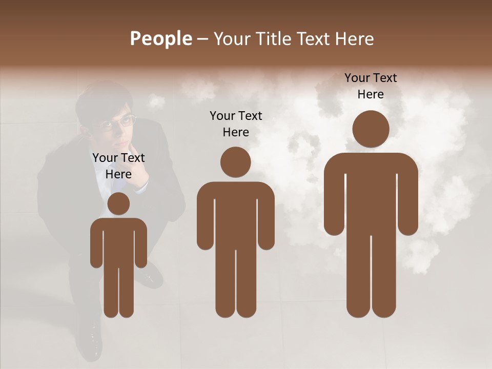 Businessman Height Decide PowerPoint Template