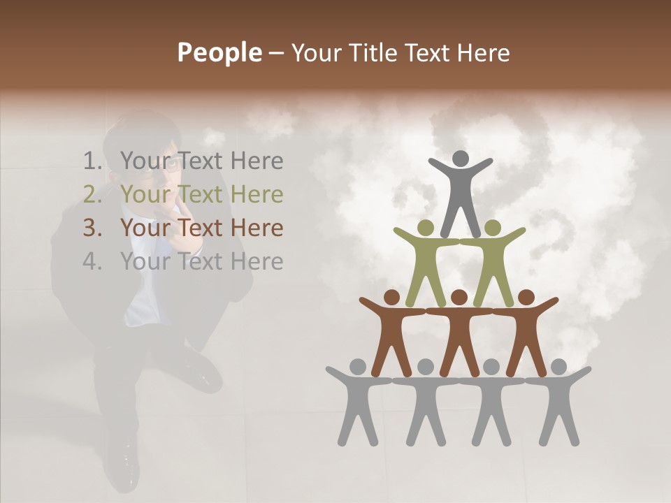 Businessman Height Decide PowerPoint Template