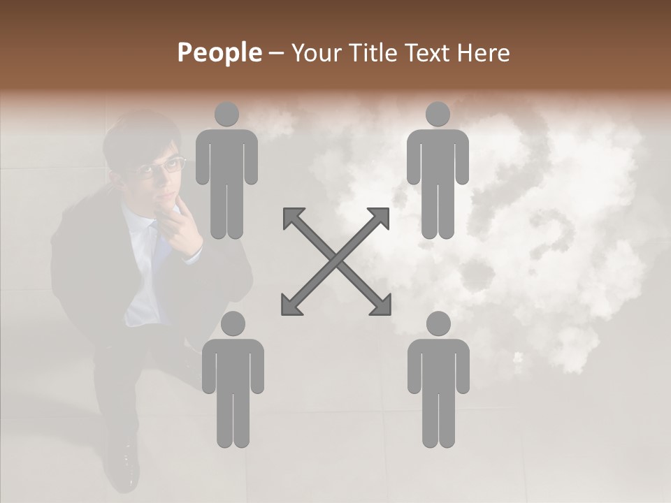 Businessman Height Decide PowerPoint Template