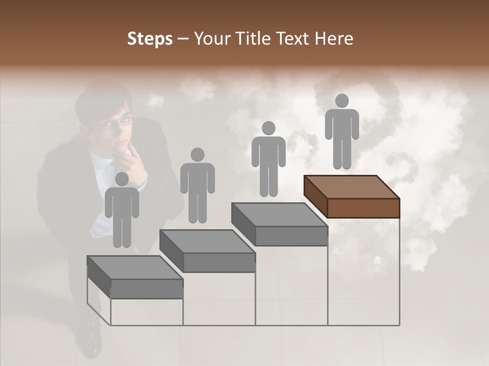 Businessman Height Decide PowerPoint Template