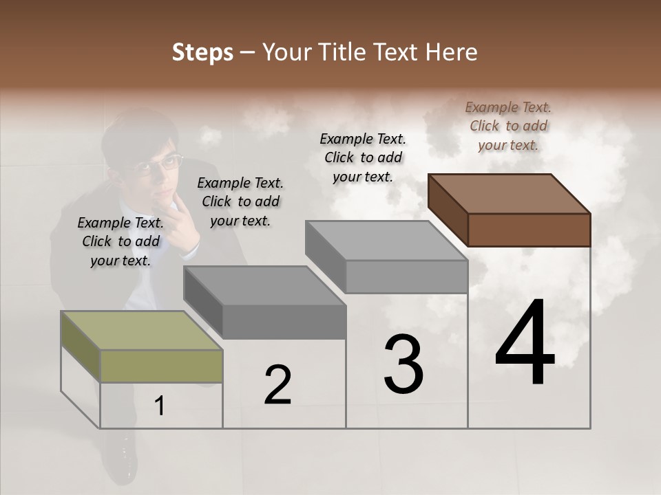 Businessman Height Decide PowerPoint Template