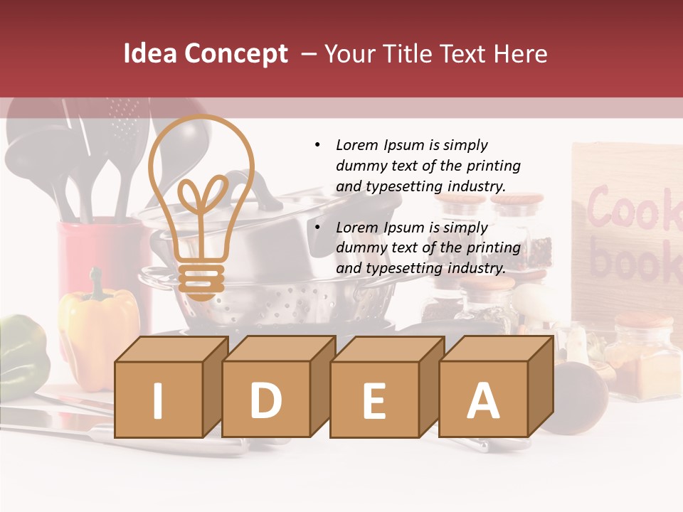 Clean Dinner White PowerPoint Template