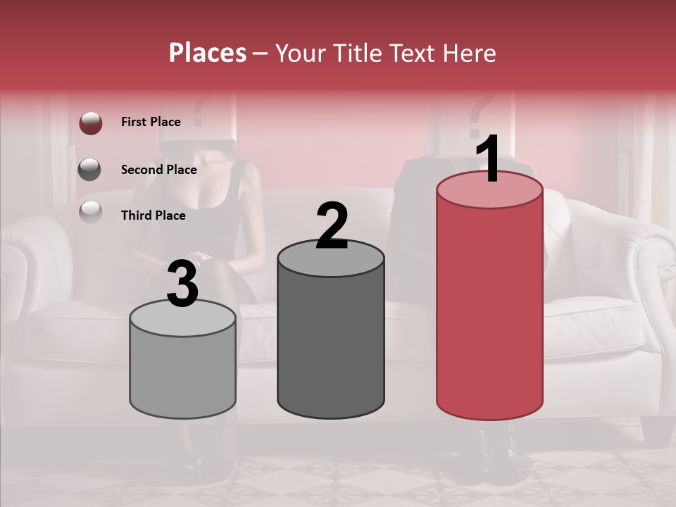 Sitting Doubt Love PowerPoint Template