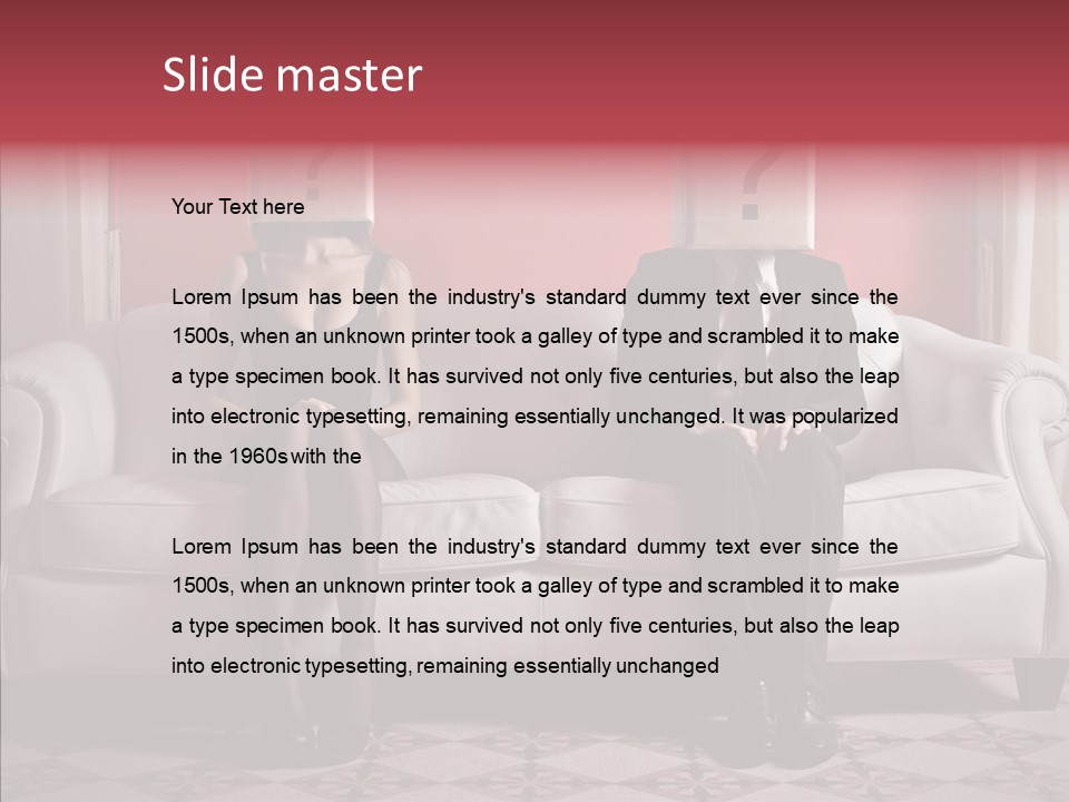 Sitting Doubt Love PowerPoint Template