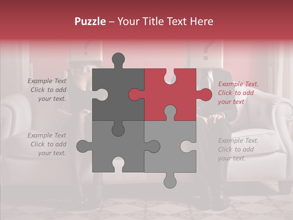 Sitting Doubt Love PowerPoint Template