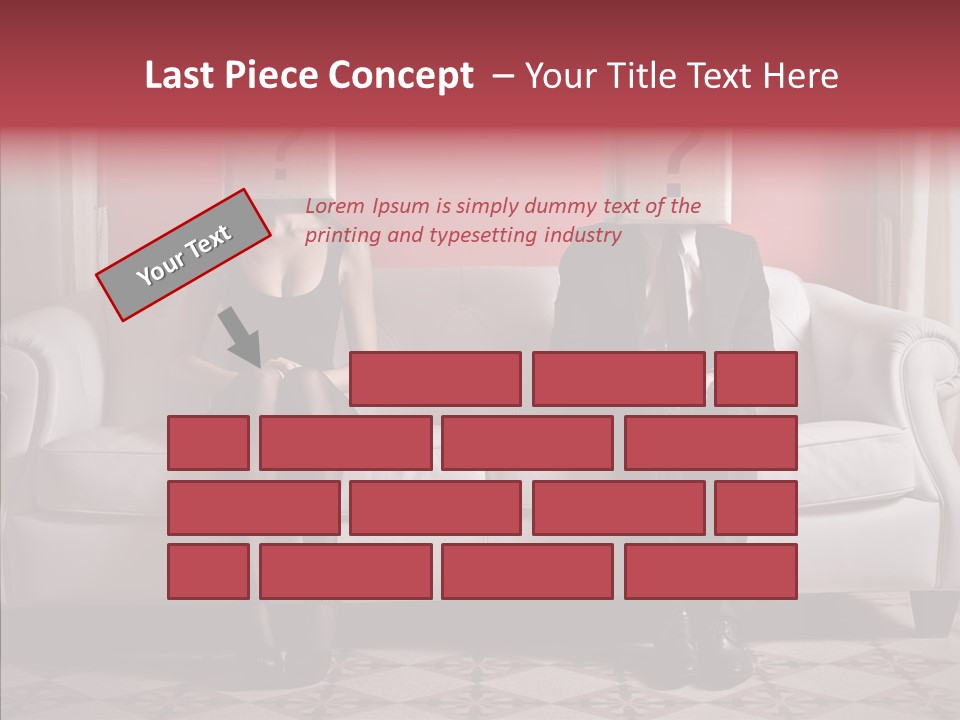 Sitting Doubt Love PowerPoint Template