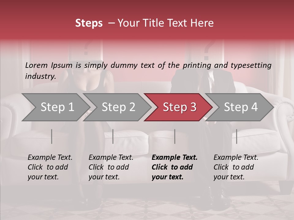 Sitting Doubt Love PowerPoint Template