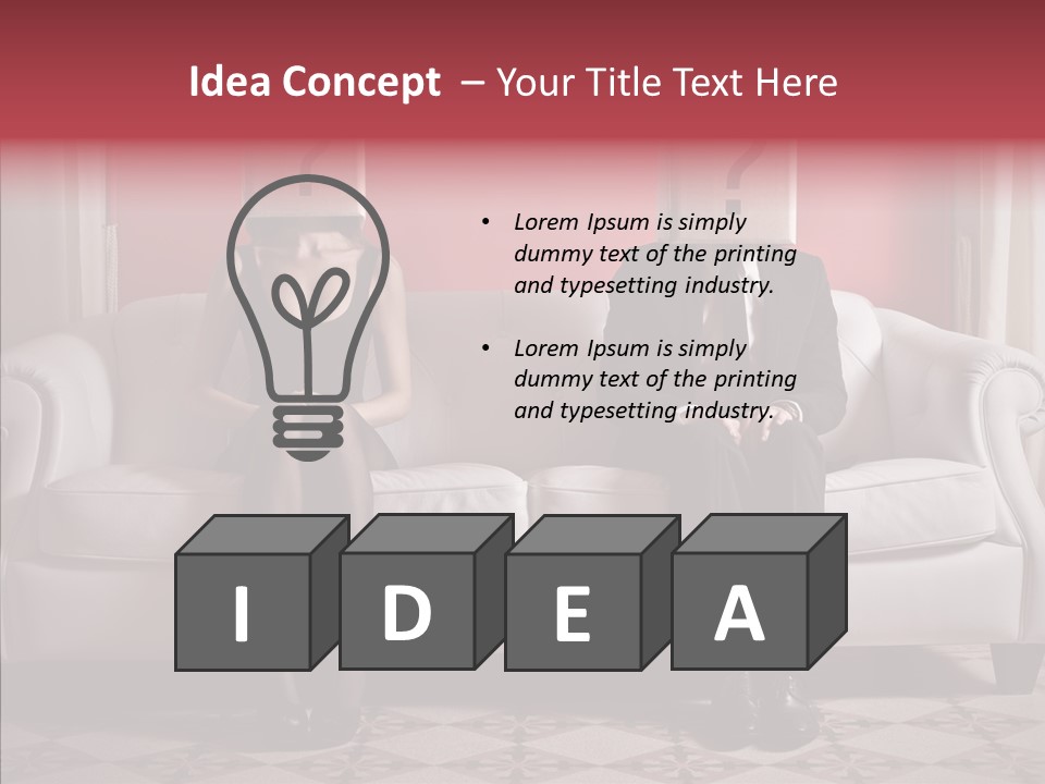 Sitting Doubt Love PowerPoint Template