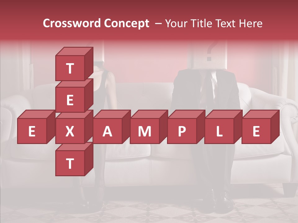 Sitting Doubt Love PowerPoint Template