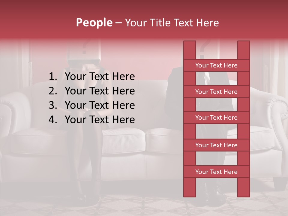 Sitting Doubt Love PowerPoint Template