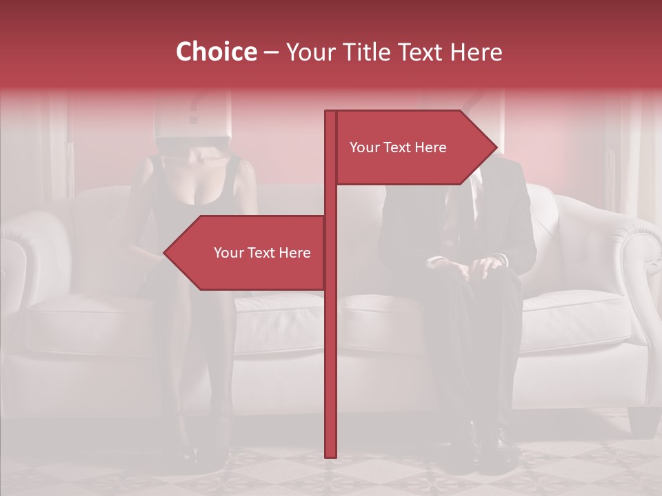 Sitting Doubt Love PowerPoint Template