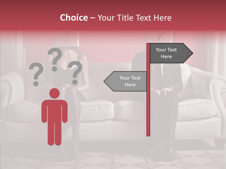 Sitting Doubt Love PowerPoint Template