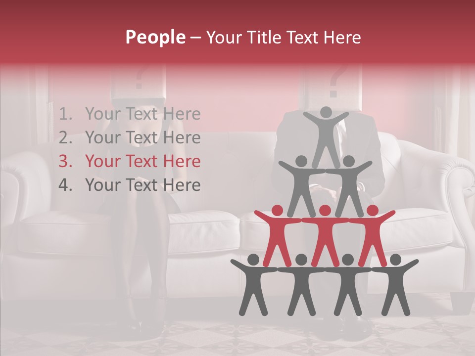 Sitting Doubt Love PowerPoint Template