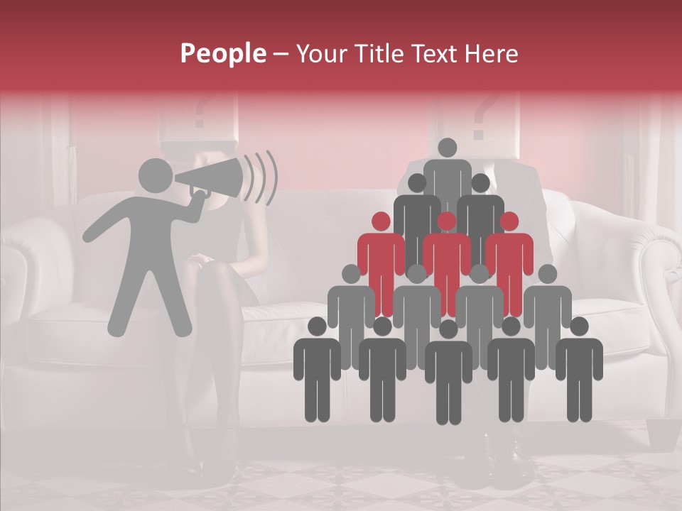 Sitting Doubt Love PowerPoint Template