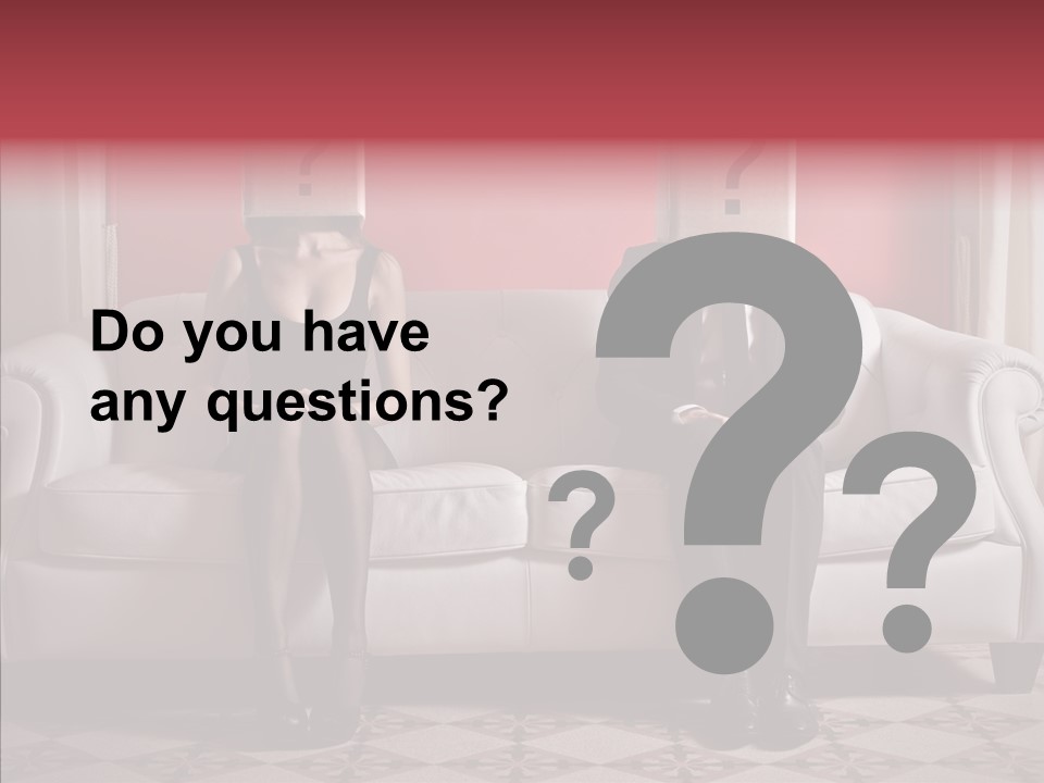 Sitting Doubt Love PowerPoint Template