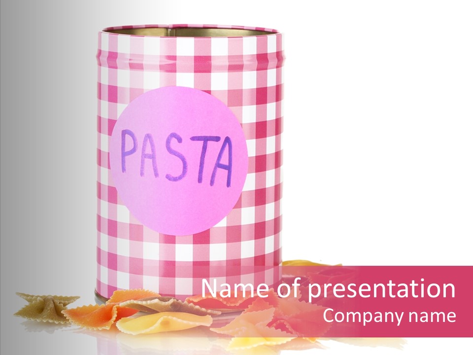 Pasta Bow Utensil PowerPoint Template