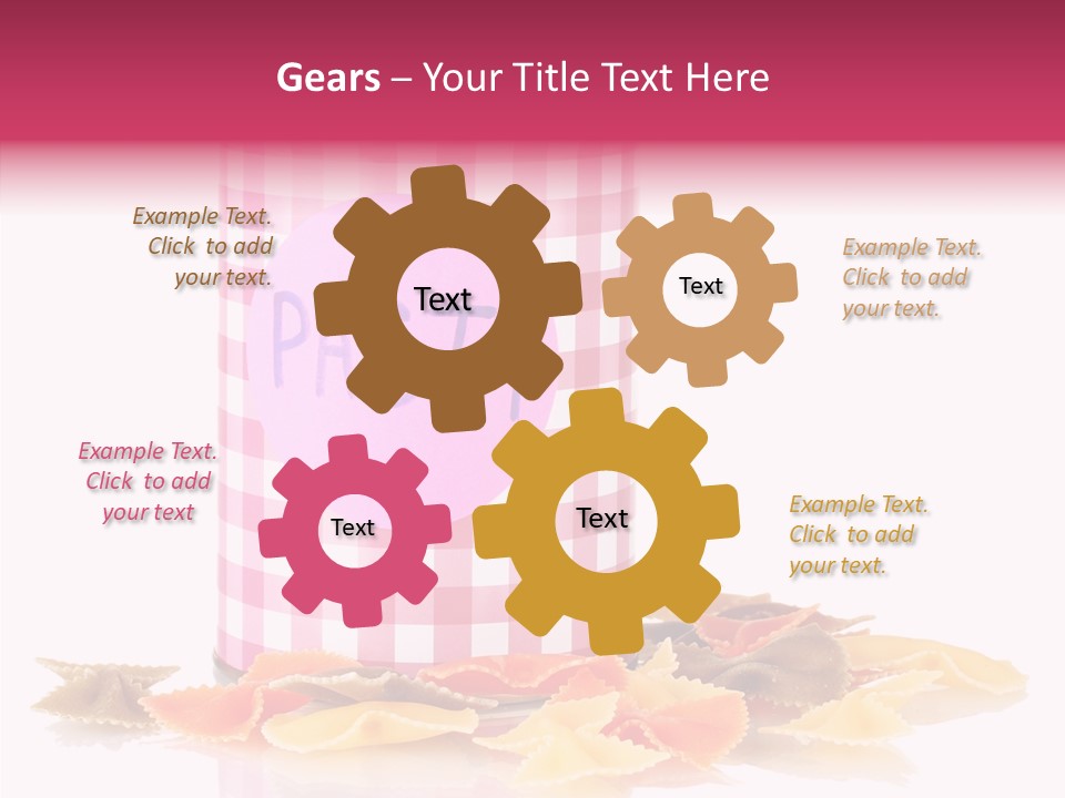 Pasta Bow Utensil PowerPoint Template