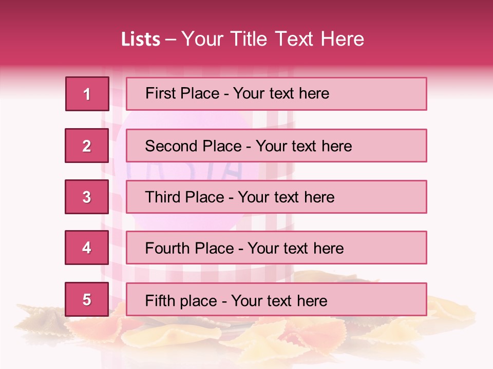 Pasta Bow Utensil PowerPoint Template