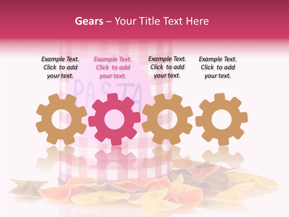 Pasta Bow Utensil PowerPoint Template