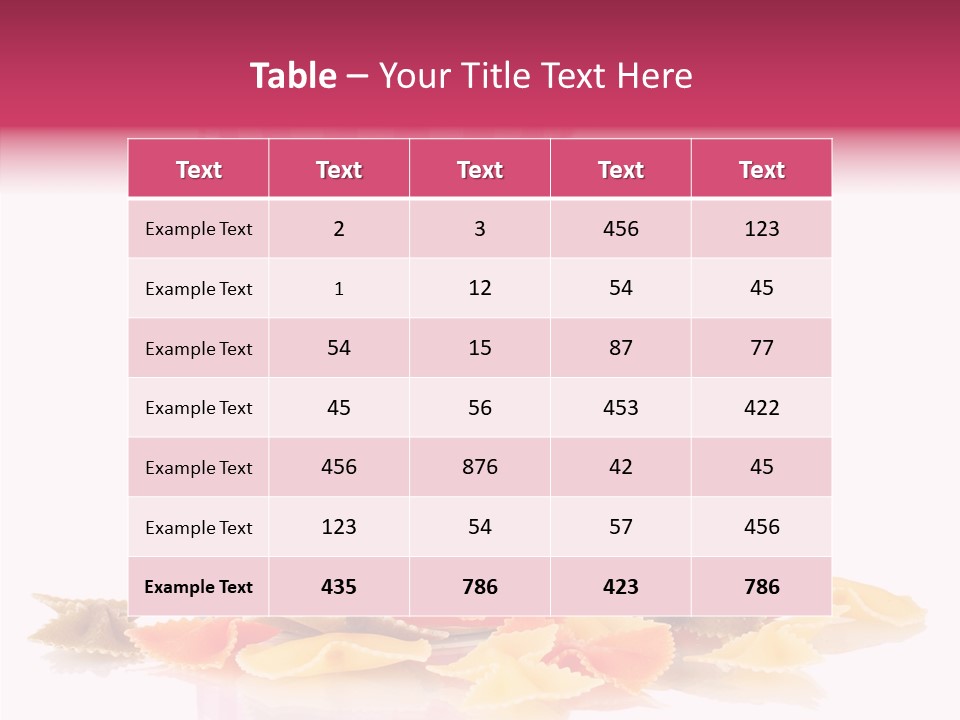 Pasta Bow Utensil PowerPoint Template