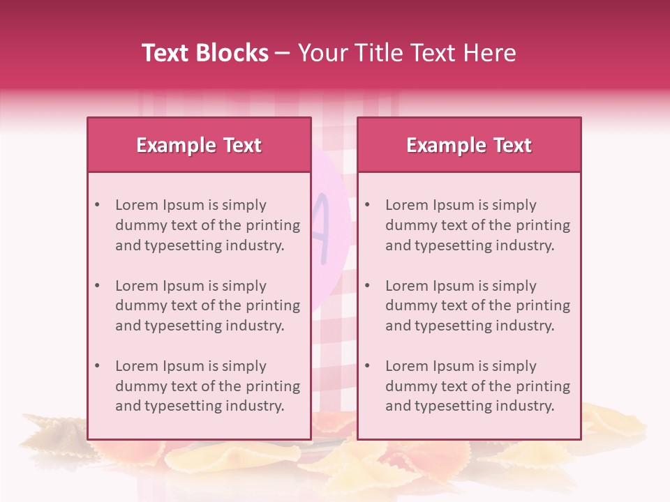 Pasta Bow Utensil PowerPoint Template