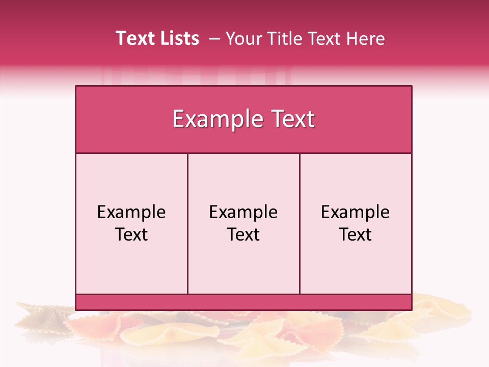 Pasta Bow Utensil PowerPoint Template