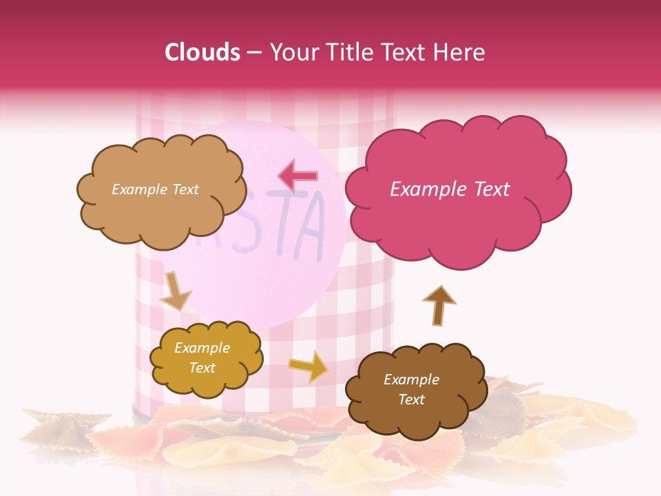 Pasta Bow Utensil PowerPoint Template