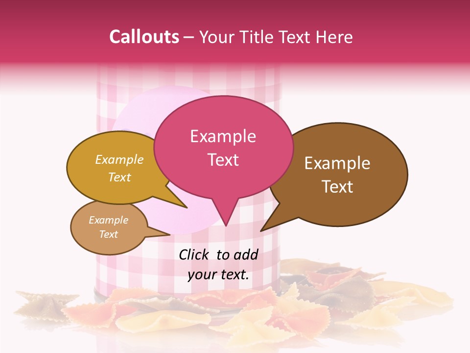 Pasta Bow Utensil PowerPoint Template