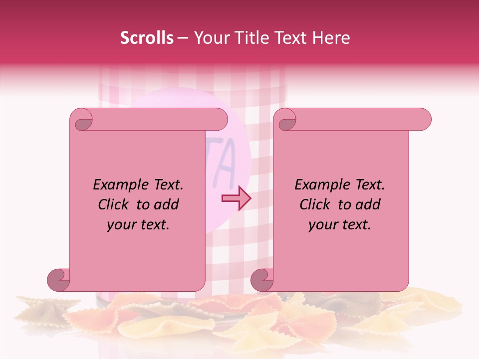 Pasta Bow Utensil PowerPoint Template