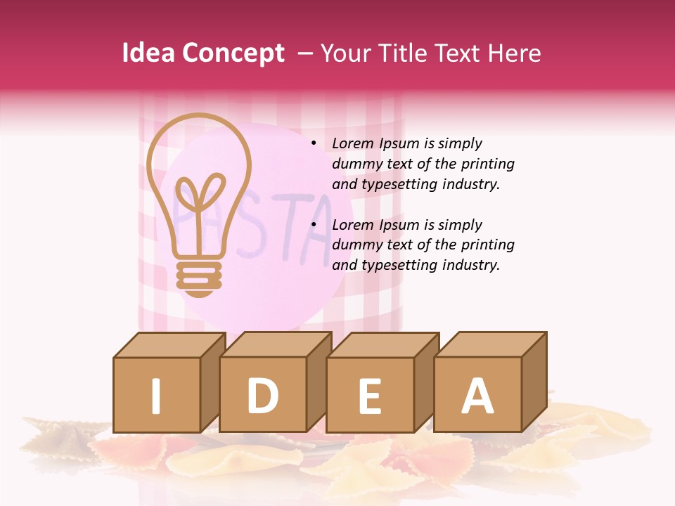 Pasta Bow Utensil PowerPoint Template