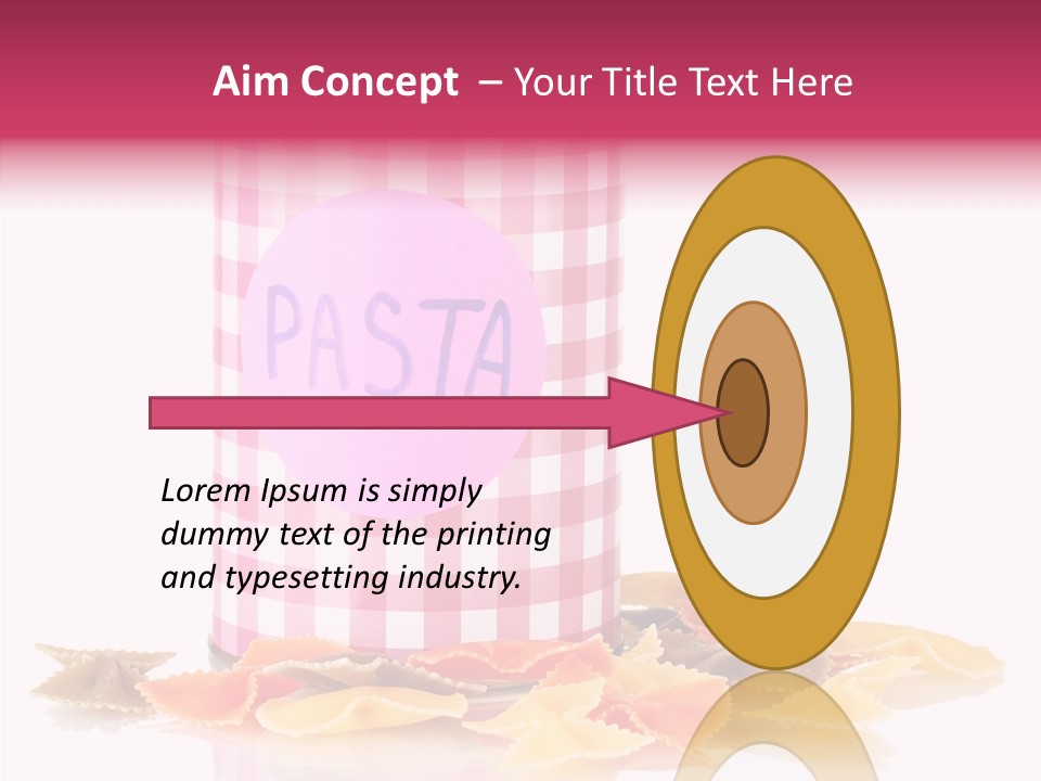 Pasta Bow Utensil PowerPoint Template