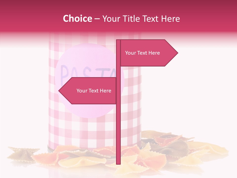 Pasta Bow Utensil PowerPoint Template