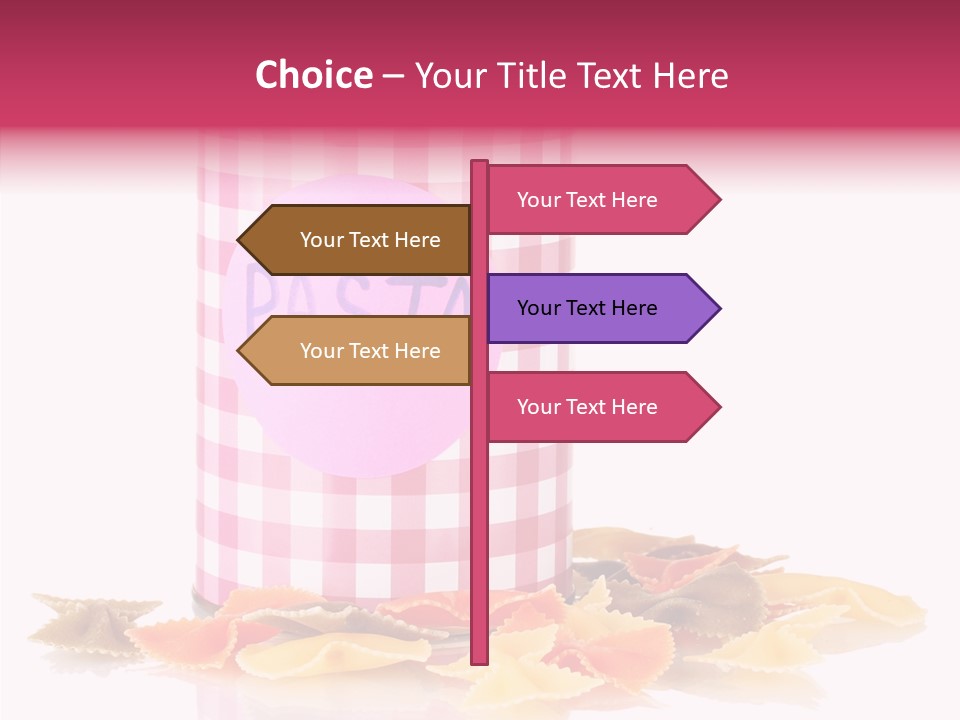 Pasta Bow Utensil PowerPoint Template