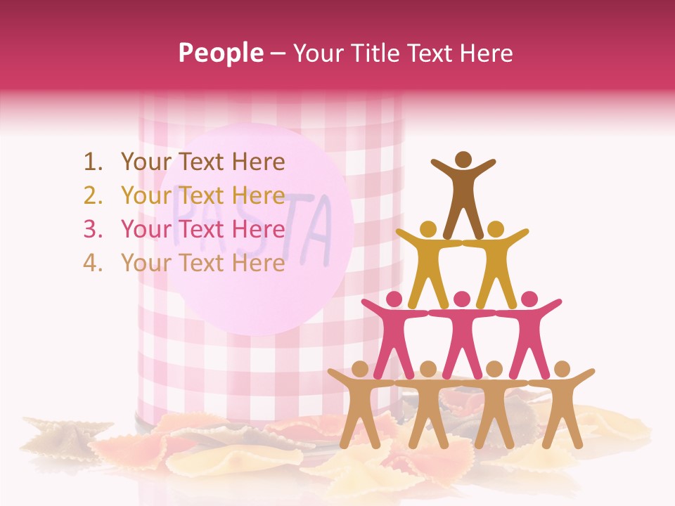 Pasta Bow Utensil PowerPoint Template