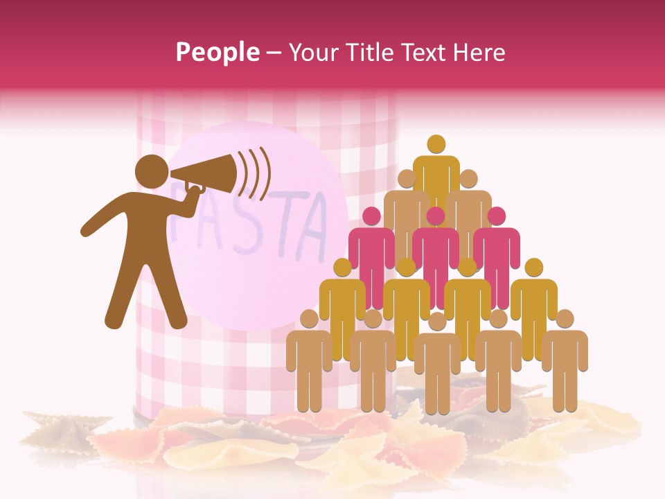 Pasta Bow Utensil PowerPoint Template