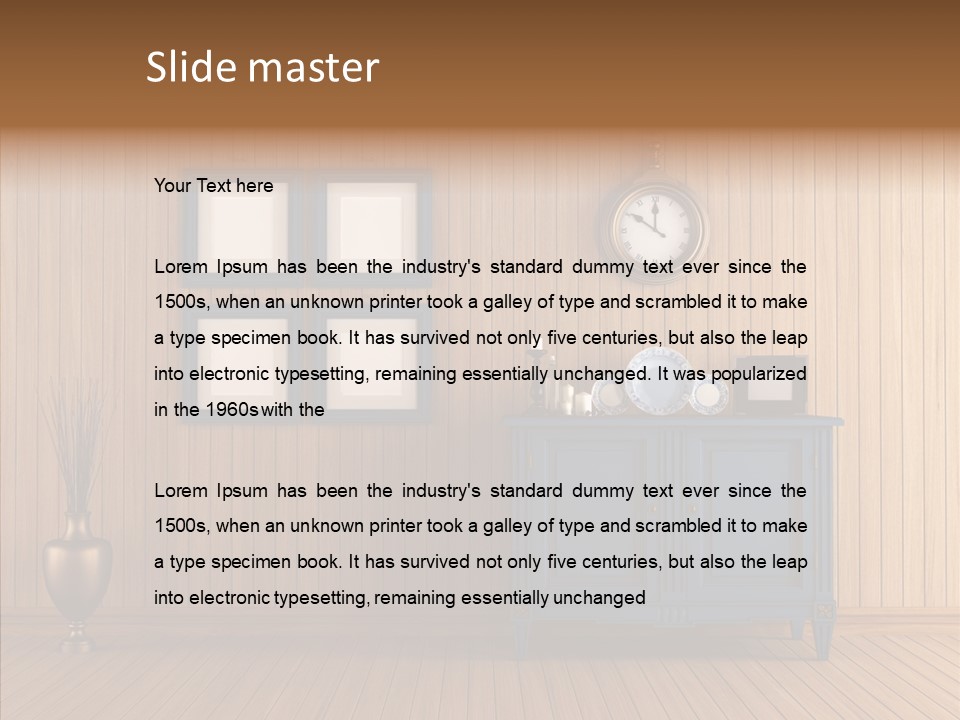 Dresser Nobody Old PowerPoint Template