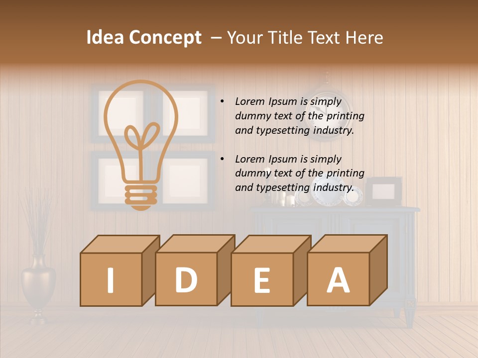 Dresser Nobody Old PowerPoint Template